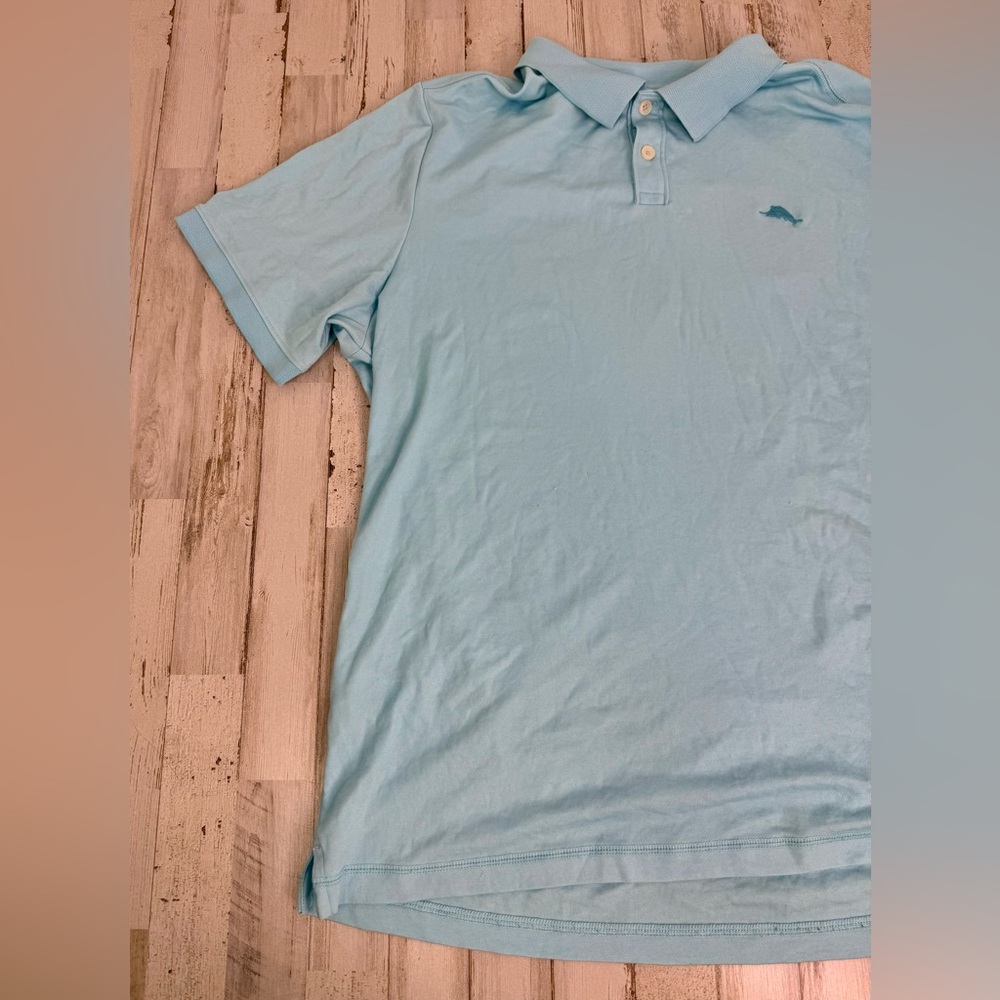 Tommy Bahama Polo Shirt Mens XL Blue Performance Golf Logo Stretch - Picture 3 of 10